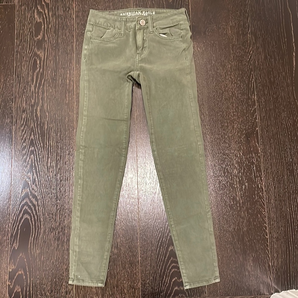 American Eagle Green Jegging, Size 00